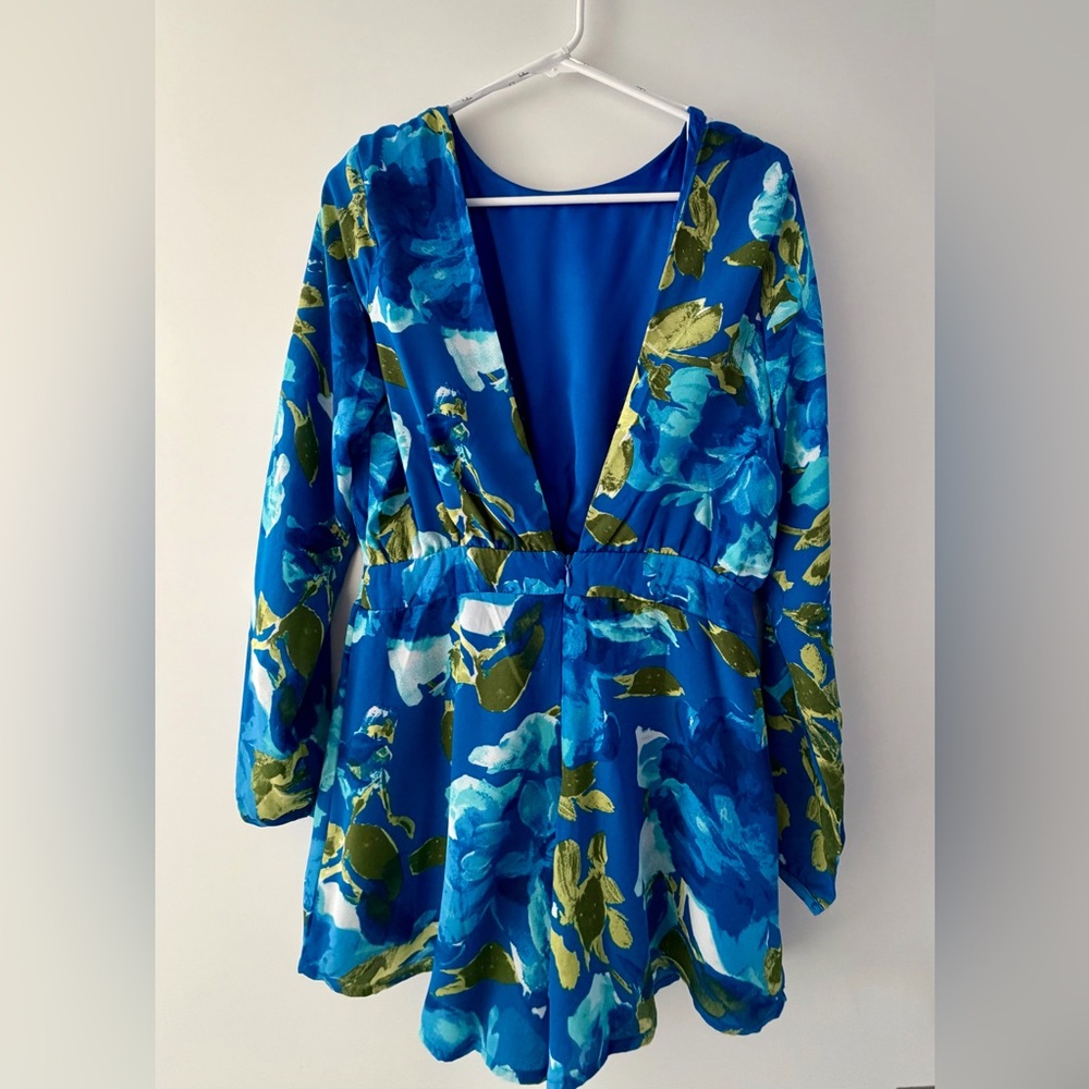 Lulu's Blue Floral Dress